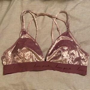 PINK brand Strappy Purple Velour Bralette